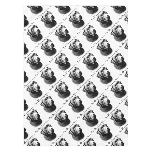 Labrador Happy Face Tischdecke (Vorderseite)