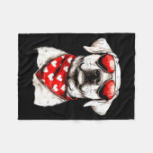 Labrador Heart Bandana Cool Lab Dog Lover Men Wome Fleecedecke (Vorderseite (Horizontal))