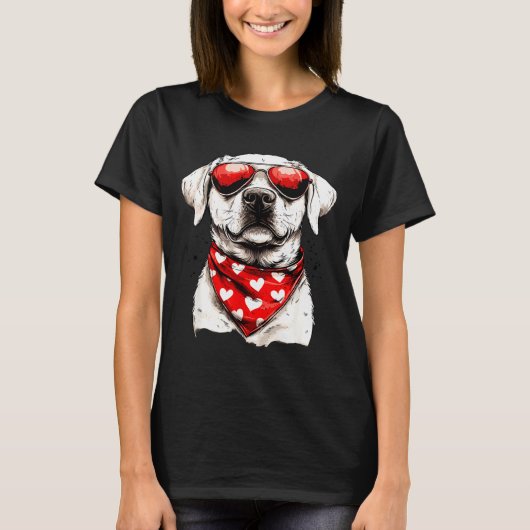 Labrador Heart Bandana Cool Lab Dog Lover Men Wome T-Shirt (Vorderseite)