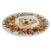 Labrador-Herbstkranz Schneidebrett (Ecke)