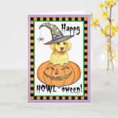 Labrador-Hexe Karte (Gelbe Blume)