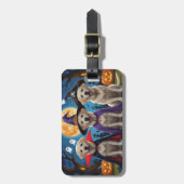 Labrador Hogs Pumpkin Halloween Funny Gepäckanhänger (Vorderseite vertikal)