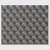 Labrador Hogs Pumpkin Halloween Funny Geschenkpapier (Flach)