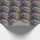 Labrador Hogs Pumpkin Halloween Funny Geschenkpapier (Ecke)