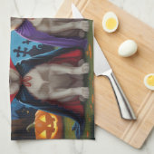 Labrador Hogs Pumpkin Halloween Funny Geschirrtuch (Viertel Falte)