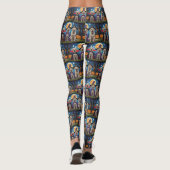 Labrador Hogs Pumpkin Halloween Funny Leggings (Rückseite)