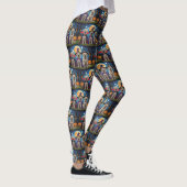 Labrador Hogs Pumpkin Halloween Funny Leggings (Rechts)