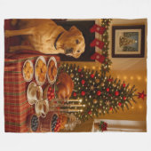 Labrador  Holiday  Fleecedecke (Vorderseite (Horizontal))