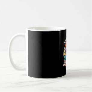 Labrador hört nicht auf, Retro-Hund zu holen Kaffeetasse