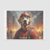 Labrador Hund als Feuerwehrhund - Seidenpapier (Vorderseite)