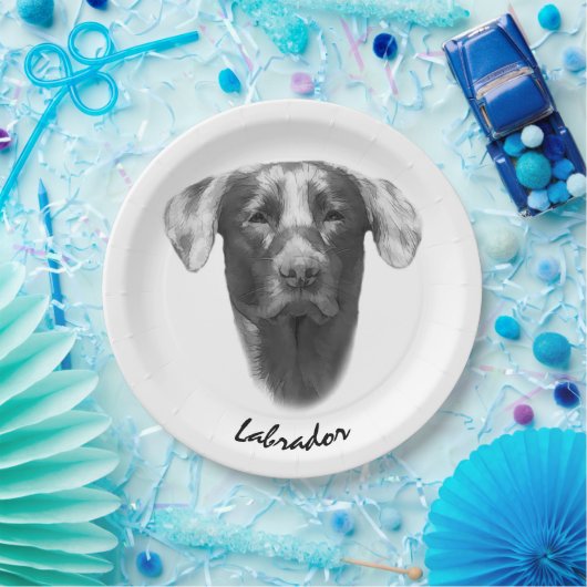 Labrador Hund attraktiv Pappteller (Party)