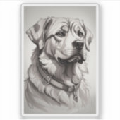 Labrador Hund Aufkleber (Vorderseite)