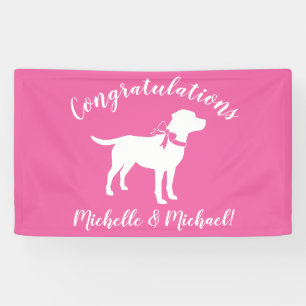 Labrador Hund Baby Dusche Blue Boy Labrador Banner