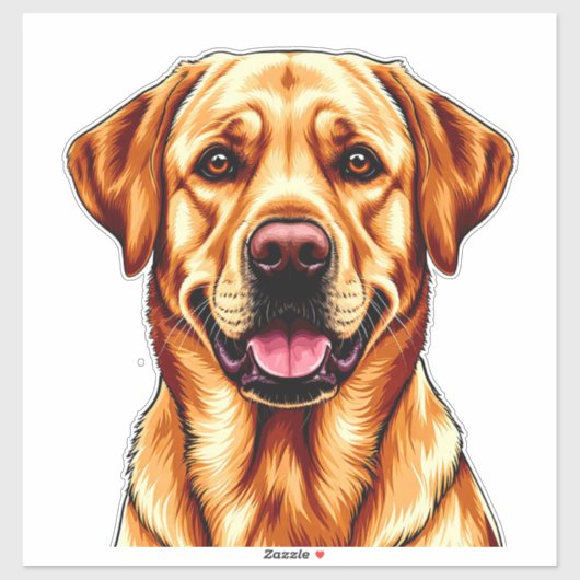 Labrador Hund Charming Illustration Aufkleber (Blatt)