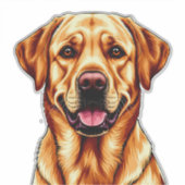 Labrador Hund Charming Illustration Aufkleber (Vorderseite)