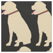 Labrador Hund Goldenes Muster Stoff (Nahaufnahme)