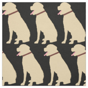 Labrador Hund Goldenes Muster Stoff