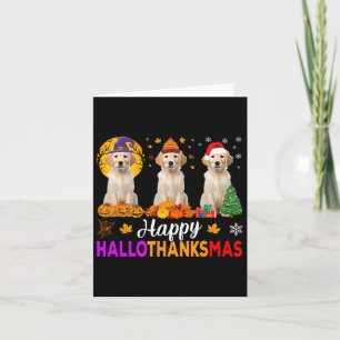 Labrador Hund Halloween Weihnachtshanksmas 1 Karte