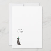 Labrador Hund Happy Birthday Grußkarte (Rückseite)