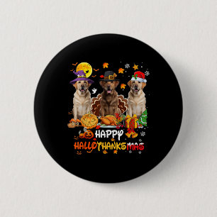 Labrador Hund Happy Halloween Erntedank Merry Ch Button