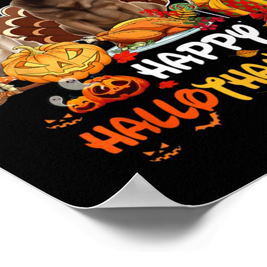 Labrador Hund Happy Halloween Erntedank Merry Ch Poster (Ecke)
