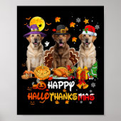Labrador Hund Happy Halloween Erntedank Merry Ch Poster (Vorne)