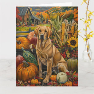 Labrador-Hund Herbsternte Erntedankfest Karte
