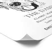 Labrador Hund Hochzeitsignatur Trinkzeichen Poster (Ecke)