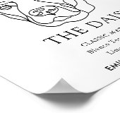 Labrador Hund Hochzeitsignatur Trinkzeichen Poster (Ecke)