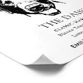 Labrador Hund Hochzeitsignatur Trinkzeichen Poster (Ecke)