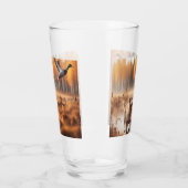 Labrador/Hund im Herbst Entenjagd Glas (Links)
