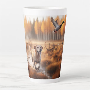 Labrador/Hund im Herbst Entenjagd Milchtasse