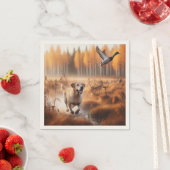 Labrador/Hund im Herbst Entenjagd Serviette (Beispiel)