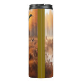 Labrador/Hund im Herbst Entenjagd Thermosbecher (Rückseite)