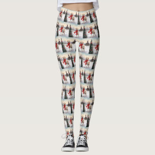 Labrador Hund im Schnee Weihnachten Leggings