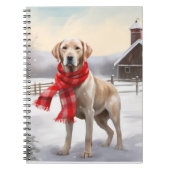 Labrador Hund im Schnee Weihnachten Notizblock (Vorderseite)