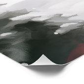 Labrador Hund im Schnee Weihnachten Poster (Ecke)