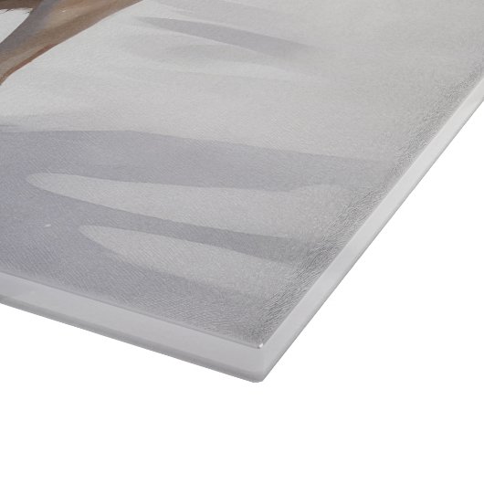 Labrador Hund im Schnee Weihnachten Schneidebrett (Ecke)