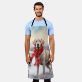 Labrador Hund im Schnee Weihnachten Schürze (Getragen)