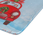 Labrador Hund in Auto mit dem Weihnachtsmann Schneidebrett (Ecke)