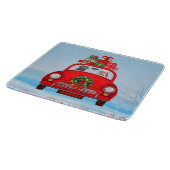 Labrador Hund in Auto mit dem Weihnachtsmann Schneidebrett (Ecke)