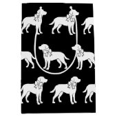 Labrador Hund in Big Gift Bow Mittlere Geschenktüte (Vorderseite)