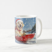 Labrador Hund in Sledge Let it Snow Christmas Kaffeetasse (VorderseiteRechts)