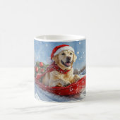 Labrador Hund in Sledge Let it Snow Christmas Kaffeetasse (Mittel)