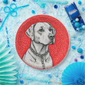 Labrador Hund Inside Decorationskreis Pappteller (Party)