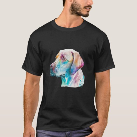 Labrador Hund Labrador Lover Splash Graffiti Art P T-Shirt (Vorderseite)