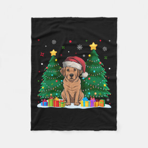 Labrador Hund liebt Weihnachtsmannmütze Ugly Chris Fleecedecke