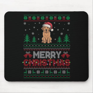 Labrador Hund liebt Weihnachtsmannmütze Weihnachts Mousepad