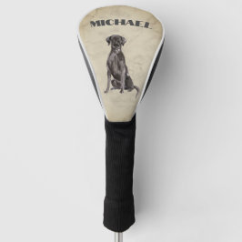 Labrador Hund Lover Cream Personal Golf Headcover