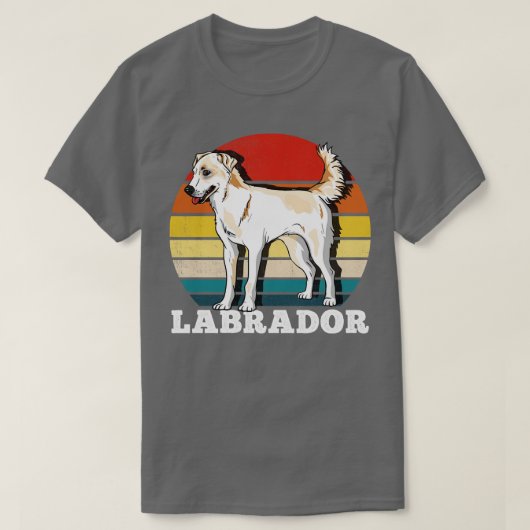 Labrador Hund Lover Retro T-Shirt (Design vorne)